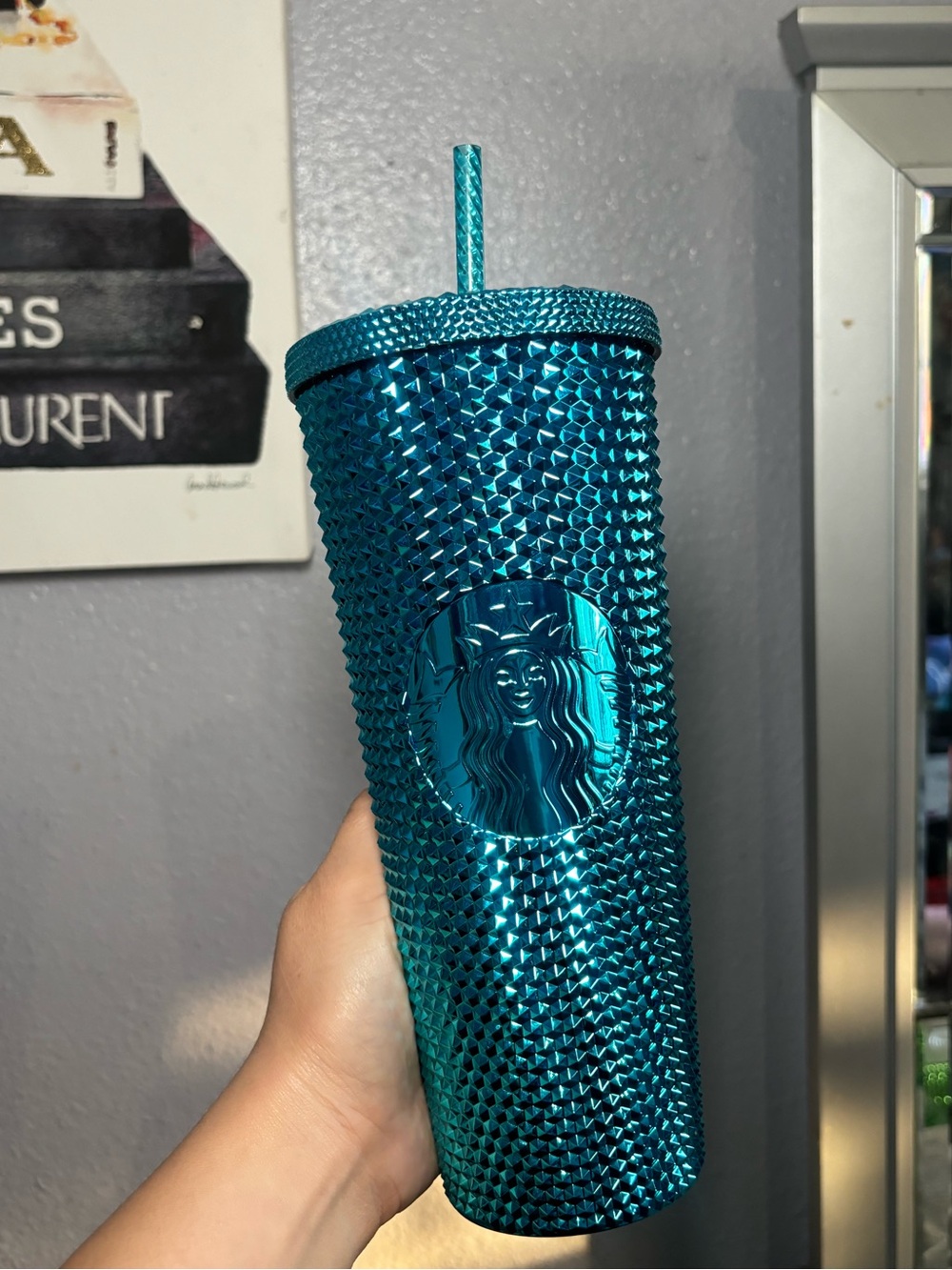 Starbucks metallic blue tumbler
